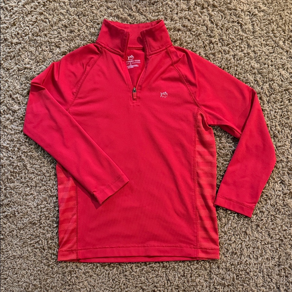 Southern Tide Boys Size S Red Half-Zip Pullover